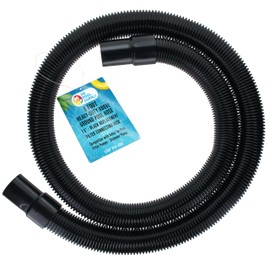 U.S. Pool Supply 6 Foot Heavy-Duty Above Ground Pool Hose, 1.5" - Black Replacement Filter Connecting Hose, Flexible Spiral Wound EVA - Compatible with Intex for Pool Filter Pumps - Skimmer Pump
