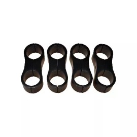proflo products 3/8 TUBING SEPARATOR CLAMPS BLACK ALUMINUM (SET OF 4)