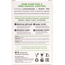 Be Care Love Spa Purifying Lemongrass + Green Tea 4-in-1 Packet Box Set luxury manicure & pedicure experience, packed into four convenient, single-use packets