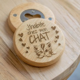 ERNESTINE - Original cat gift magnetic bottle opener - gift idea for women mom granny cat lovers - original cat humour gift for women mothers day and grandma