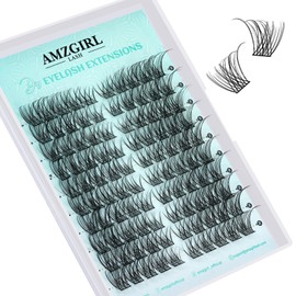 Natural Eyelash Clusters 100pcs Wispy Cluster Eyelashes C Curl Left&Right Cluster Eyelashes Individual Eyelash Extensions DIY Eye Eyelash Clusters（Sunup）