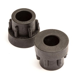 2x Plastic Reducer Bushes 1" / 25mm to 1/2" / 13mm Axle Bore Wheelbarrow Barrow