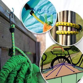 com-four® Set of 10 Rubber Tensioners – Luggage Tensioners – Expander with Hooks – Tensioning Rubber for Load Securing – Tie Down Strap