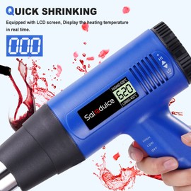 Saladulce PVC Capsule Heat Shrinker Digital Wine Capsule Heat Shrinker 40-600℃ Heat Shrink Gun for PVC PP POF Wine Capsules Wrapping 110V