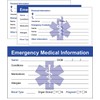 RXBC2011 Emergency Medical Information Card Blue Pack of 30