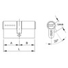 IFAM WX1000 Lock Cylinder 30 x 40 Brass Outer Door