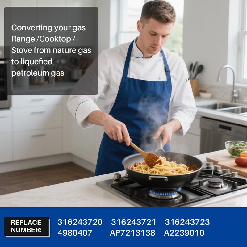 Replaces A22390101, 316243720, 316243721, 4980407, AP7213138,Natural Gas to Propane LP
