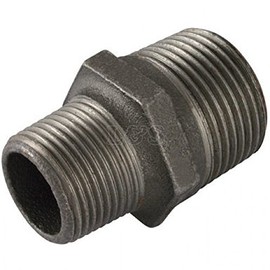 Malleable Iron Reducing Hex Nipple 1" x 1/2" M/M BSP