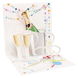 Noel Tatt Champagne Pop-up Greetings Card