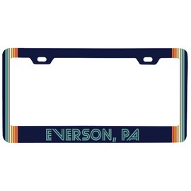 Everson Pennsylvania Car Metal License Plate Frame Retro Design