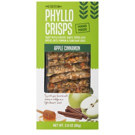 Phyllo Crisps Pastry Dough Sheets Crisp Snack Bundle - Apple Cinnamon with Kokobunch Kit by Nu Bake | 2 Pk - 2.8 oz