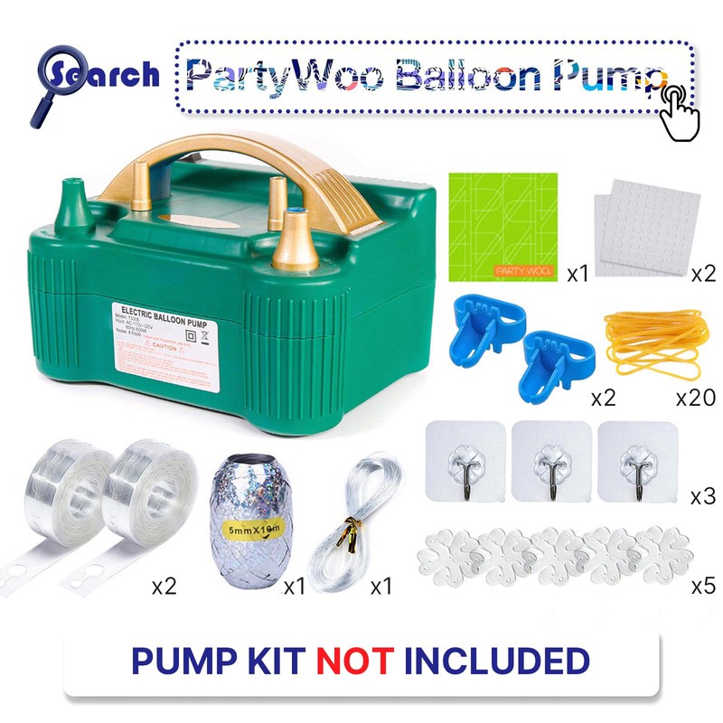 PartyWoo Pale Aqua Balloons Different Sizes 127 pcs,2519