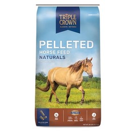 Triple Crown Naturals Pelleted Horse Feed, GMO Free, Soy Free, 50 lbs