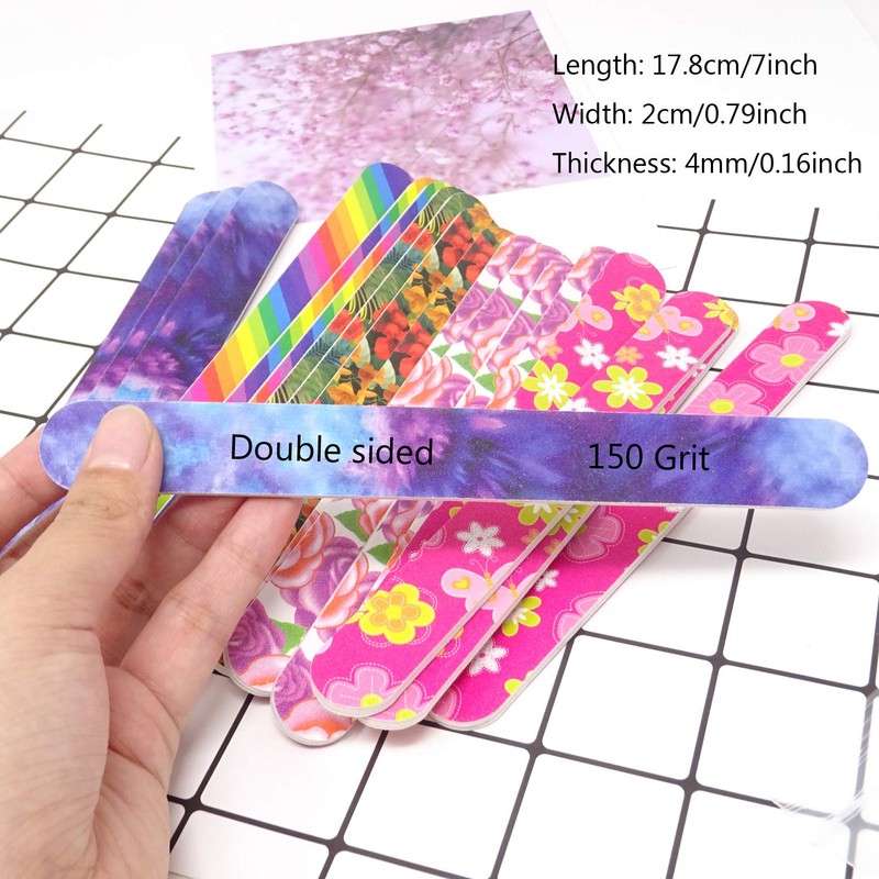 Honbay 20PCS Double Sided Nail Files Emory Boards for Home