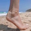 Turandoss Tiny Initial Ankle Bracelets for Women, 14K Gold Filled