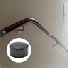 UFURMATE Handrail End Cap, 4PCS Black Plastic Round Handrail End
