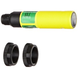 Banner S18SP6RQ EZ Beam Barrel-Style Receiver, Opposed Sensing Mode, 4-Pin Euro-Style QD Connector, Infrared LED, 10-30 VDC Supply Voltage, PNP Output, 20 m Sensing Range