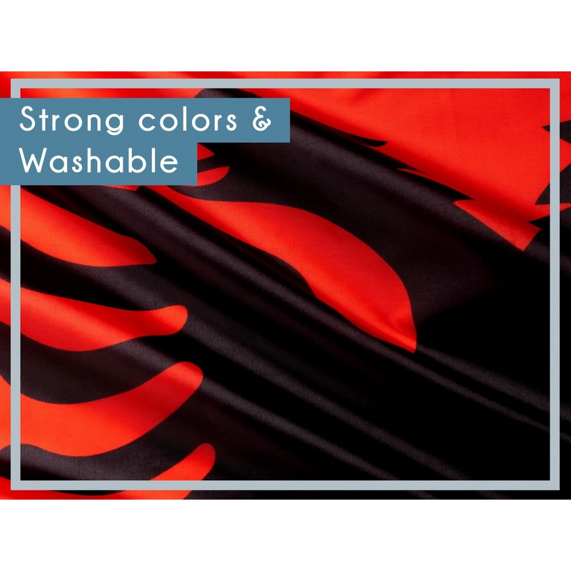 Aricona Albania Flag 90 x 150 cm, with Brass Eyelets,