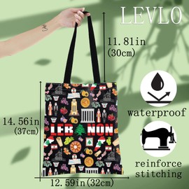LEVLO Lebanon Tote Bag Lebanon Travel Souvenir Gift The Republic of Lebanon Trip Shoulder Bag Lebanon Vacation Merchandise, Lebanon Bt, M