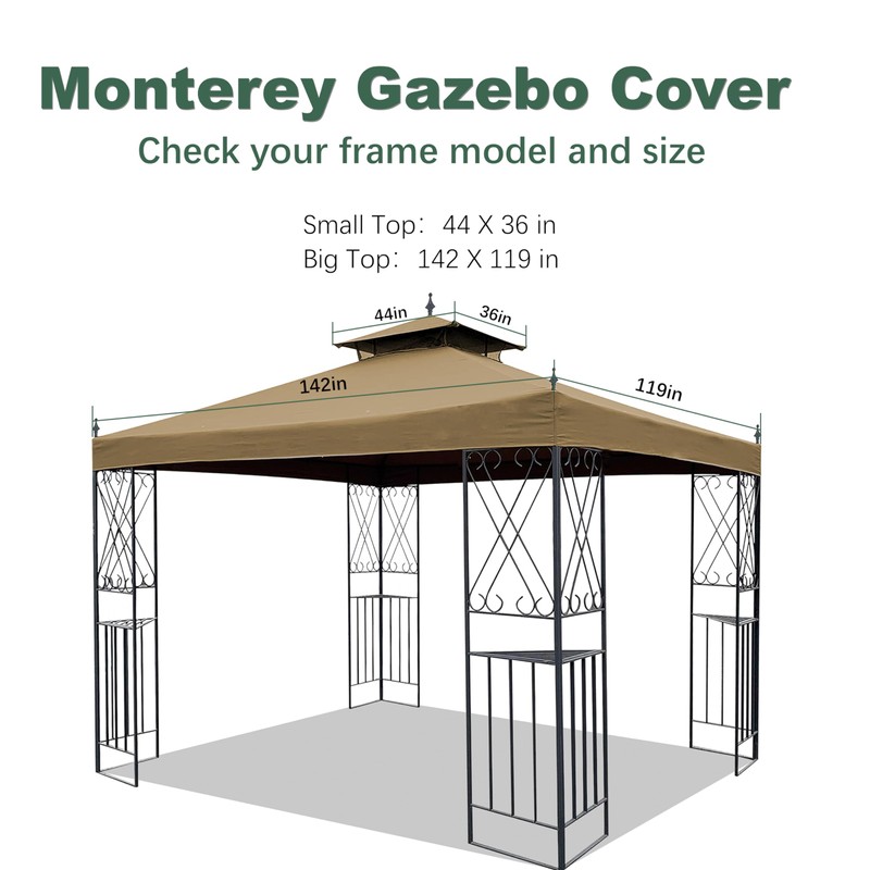10x12ft Replacement Cover Compatible with Parlay L-GZ288PST-4H and 10' x