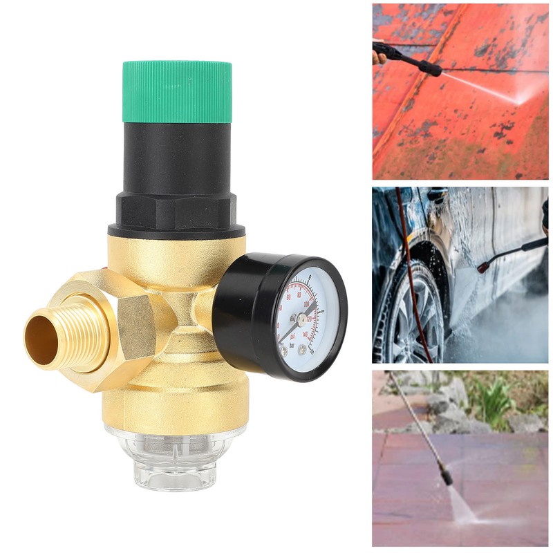 Water Pressure Regulator Brass G3/4 Water Pressure Reducer Valve with
