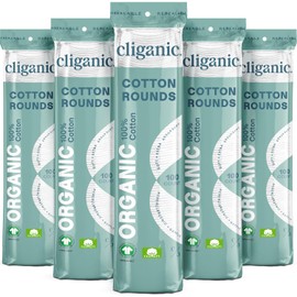 Renueva tu rostro usando Cliganic: 500 unidades Almohadillas de Algodón de calidad premium ideales para un cuidado facial superior sin irritaciones. Su textura delicada