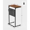 Vantic C Shaped End Table, Small Side Table for Couch