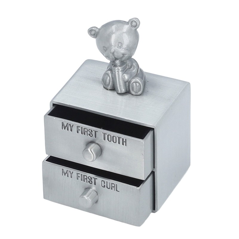 Tooth Fairy Keepsake Box Alloy Structure Soft Inner Wall Bear