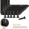 10 Pcs Black Corner Bracket,Right Angle Brackets 90 Degree,Stainless Steel