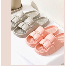 Comfy, Lightweight & Quiet Platform Office Slippers Slippers Beige/M 2ea