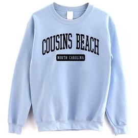 VisionSwipe Cousins Beach North Carolina Crewneck Sweatshirt - TSITP Sweater For Fans M Light Blue