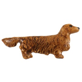 Creative Pewter Designs Hand Painted Dachshund Long Hair Dog Full Body Pin DP366BF Made in The USA