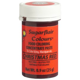 Sugarflair Food Coloring Concentrate Paste, 25 Grams Christmas Red