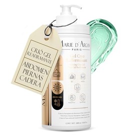 Marie DArgan Crio Gel Reafirmante Corporal 1000 ml Con Alcanfor Y Mentol, Efecto Fro, Anticelulitis, Para Abdomen, Piernas Y Caderas, Textura Ligera, 