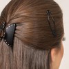 24 Pcs Black Snap Hair Clips, Metal Hair Clips for