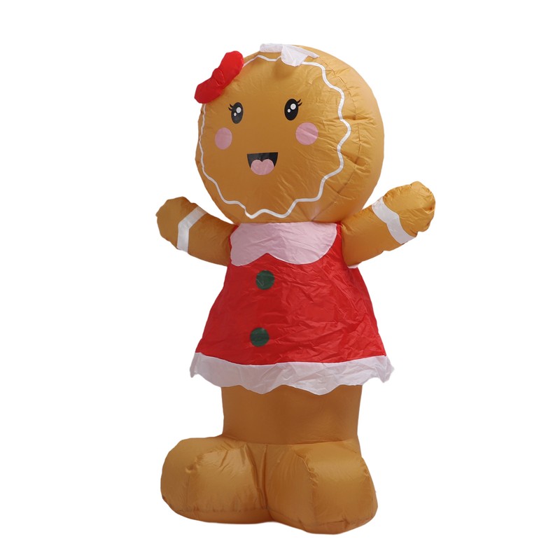 Valentines Day Inflatables Gingerbread Girl Waterproof Thickened Blow Up Gingerbread