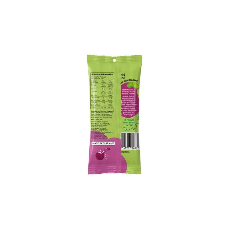 Real Naturals Protein Edamame Pops Salt & Vinegar 10x26g
