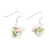 Milk And Sugar Pot Earrings Creamer Bowl Miniblings Flowers Golden