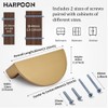 HARPOON Cabinet Cup Pulls,Modern Pull Drawer Handle Wardrobe,Kitchen Bar Cabinet