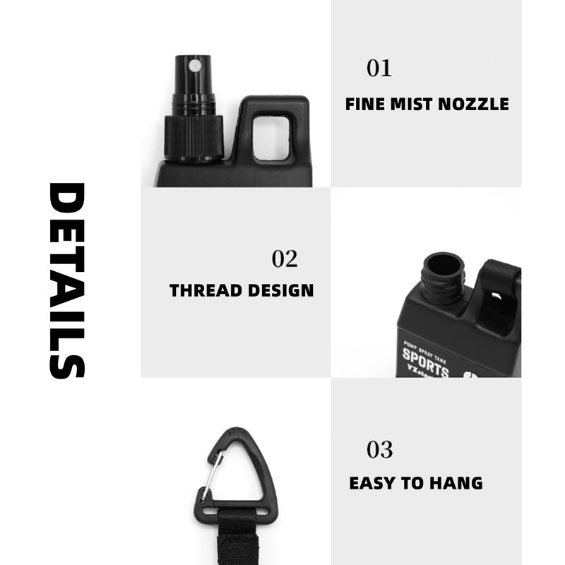 Camping Spray Bottles with Hanging Buckle Portable Fine Mist Spray