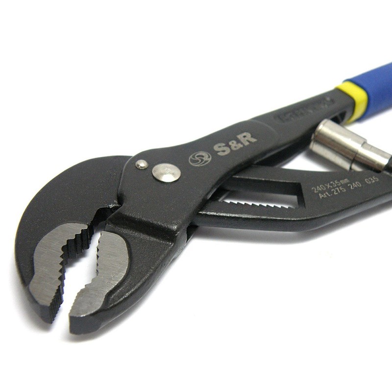 S&R Automatic Waterpump Pliers 240 x 35 mm, CR-V, Double-Coated