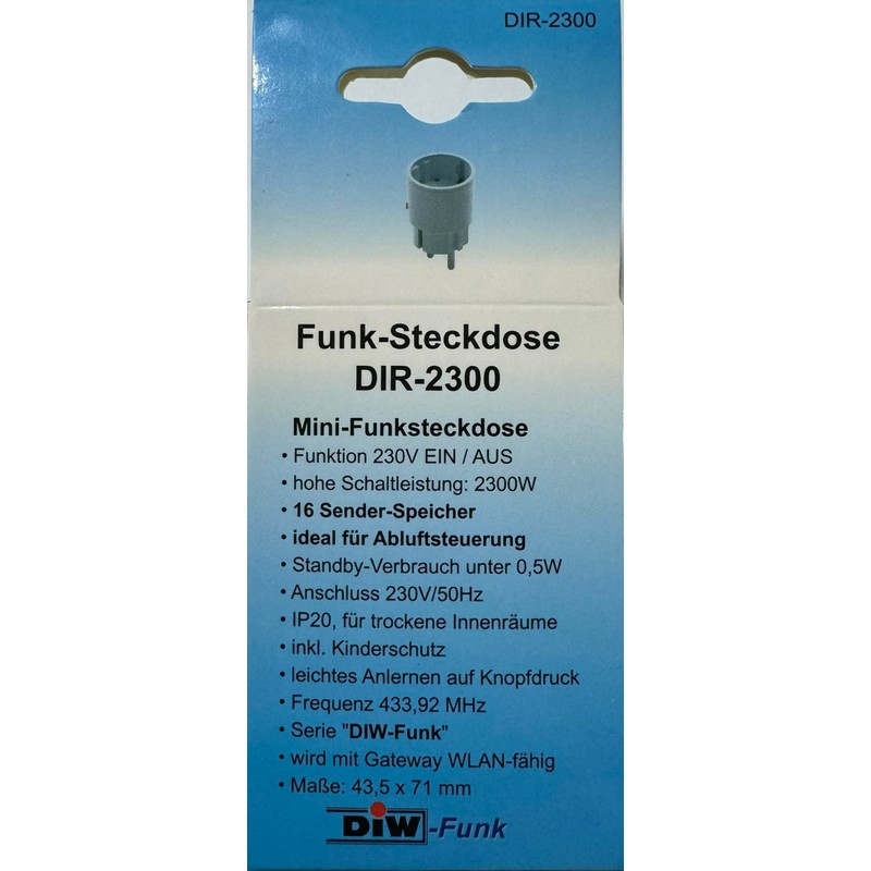 DIW-Funk PS-591 Economy Set 230 V Radio Plug DIR-2300 +