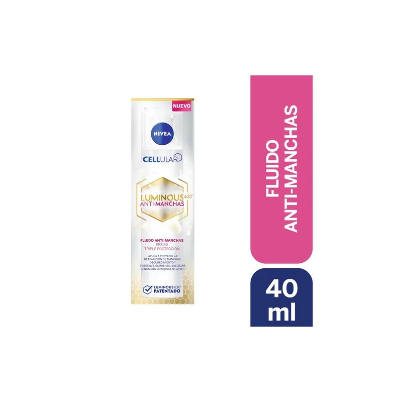 Fluido Nivea Luminous Antimanchas Cellular Fps50 40ml Tipo de piel