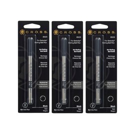 Cross Refill for Rollerball Medium Point Black Ink Pack of 3