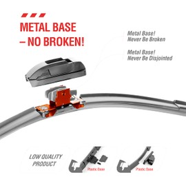 OEM Quality Performance Premium 21 wiper blades 2 pack,All-Season Auto Replacement Windshield Wiper Blades,Fit Grand Cherokee 2010-1999,Patriot 2017-2007,Beetle 2010-1999 +More Cars