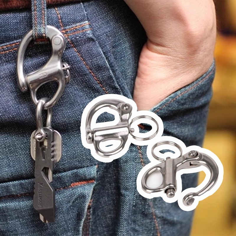 CNBTR Fixed Snap Anchor Shackle Rigging 35mm 304 Stainless Steel