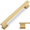 COTYKILEY 10 Pack 5 Inch(128mm) Champagne Bronze Cabinet Handles Gold