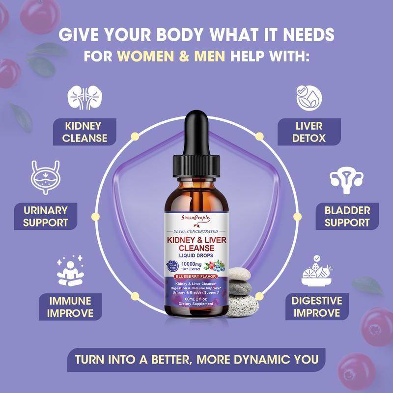 27-in-1 Kidney Cleanse Detox & Repair Drops - 20:1 Cranberry