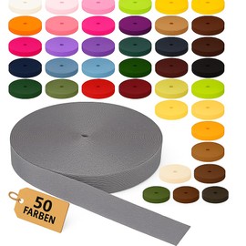 KBBB Webbing 2m or 5m Long - 50 Colours Widths 10mm 15mm 20mm 25mm 30mm 40mm 50mm Polypropylene