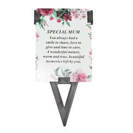 Waterproof Memorial Graveside Card with Card Holder (Mum 1125)